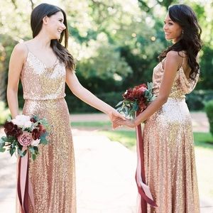 NWT Revelry Hazel sequin dress size 2 ivory gold